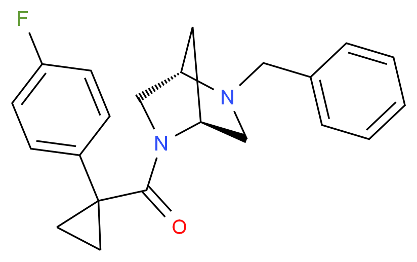 (1S,4S)-2-benzyl-5-{[1-(4-fluorophenyl)cyclopropyl]carbonyl}-2,5-diazabicyclo[2.2.1]heptane_分子结构_CAS_)