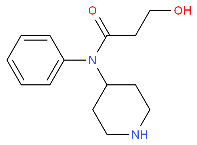 3-hydroxy-N-phenyl-N-(piperidin-4-yl)propanamide_分子结构_CAS_83708-10-5