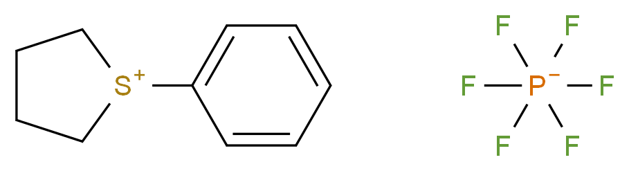 1-phenyl-1$l^{4}-thiolan-1-ylium; hexafluoro-$l^{5}-phosphanuide_分子结构_CAS_82135-88-4