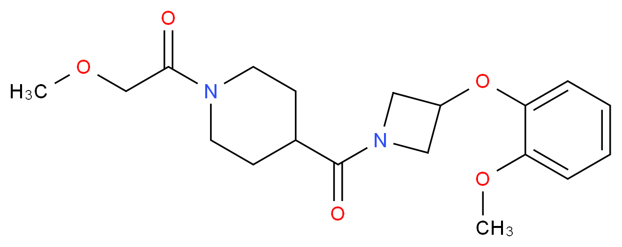 1-(methoxyacetyl)-4-{[3-(2-methoxyphenoxy)-1-azetidinyl]carbonyl}piperidine_分子结构_CAS_)