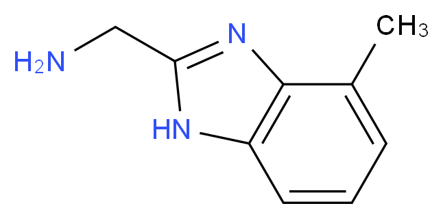 (4-methyl-1H-1,3-benzodiazol-2-yl)methanamine_分子结构_CAS_933756-31-1