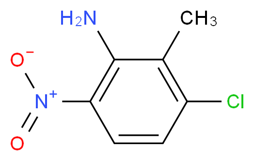 3-chloro-2-methyl-6-nitroaniline_分子结构_CAS_51123-59-2
