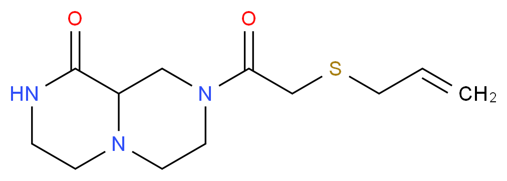 8-[(allylthio)acetyl]hexahydro-2H-pyrazino[1,2-a]pyrazin-1(6H)-one_分子结构_CAS_)