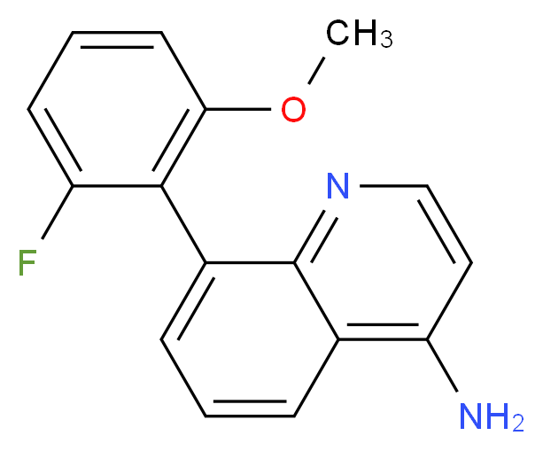 8-(2-fluoro-6-methoxyphenyl)quinolin-4-amine_分子结构_CAS_)