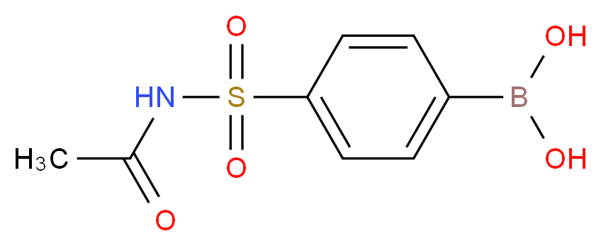 4-(乙酰基磺酰胺基)苯硼酸_分子结构_CAS_913835-52-6)