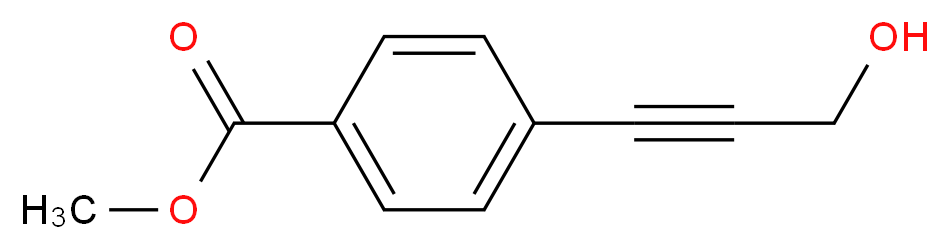 Methyl 4-(3-hydroxyprop-1-ynyl)benzoate_分子结构_CAS_)