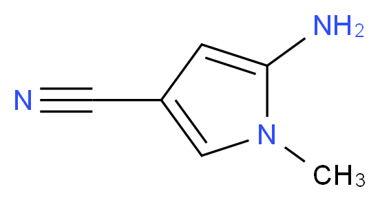 5-amino-1-methyl-1H-pyrrole-3-carbonitrile_分子结构_CAS_159831-30-8