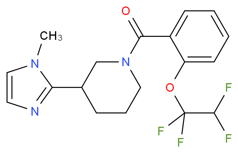 3-(1-methyl-1H-imidazol-2-yl)-1-[2-(1,1,2,2-tetrafluoroethoxy)benzoyl]piperidine_分子结构_CAS_)