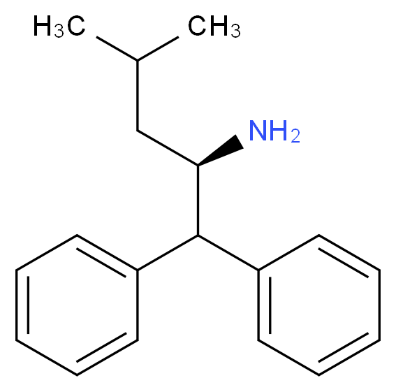 (R)-(+)-2-氨基-4-甲基-1,1-二苯基戊烷_分子结构_CAS_352535-73-0)