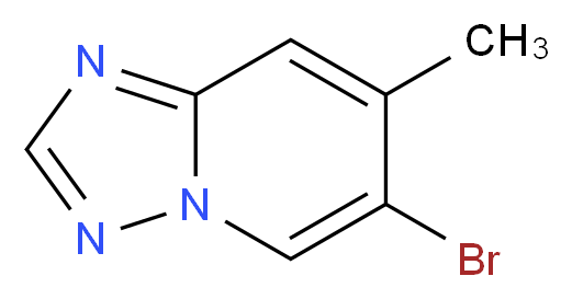 6-Bromo-7-methyl[1,2,4]triazolo[1,5-a]pyridine_分子结构_CAS_1172534-83-6)