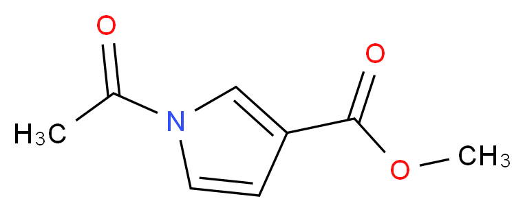 1-乙酰基-1H-吡咯-3-羧酸甲酯_分子结构_CAS_126481-00-3)