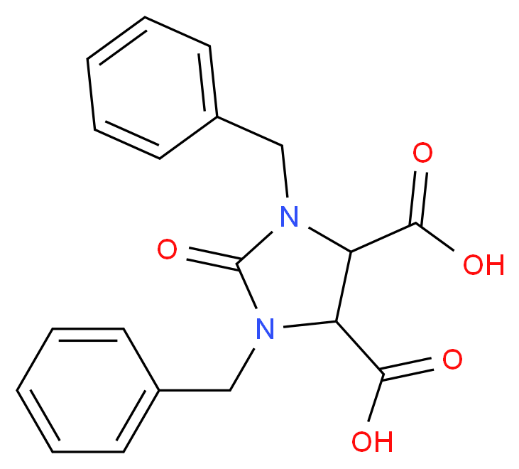 1,3-bisbenzyl-2-oxoimidazolidine-4,5-dicarboxylic acid_分子结构_CAS_59564-78-2)