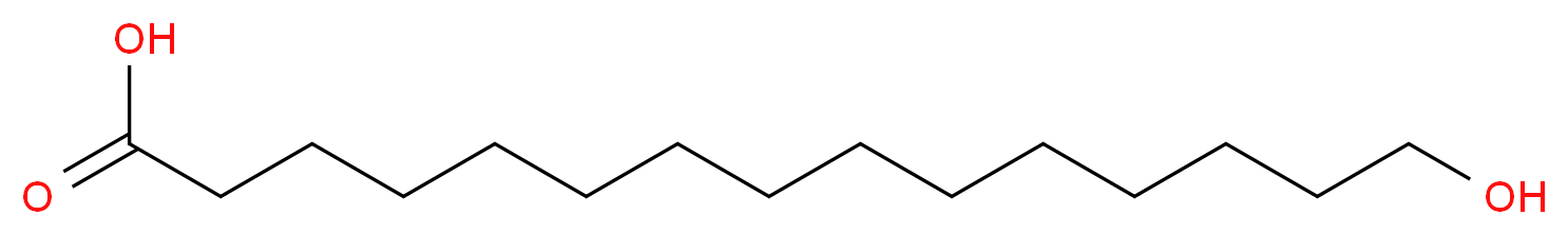 15-hydroxypentadecanoic acid_分子结构_CAS_4617-33-8