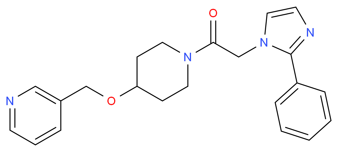 3-[({1-[(2-phenyl-1H-imidazol-1-yl)acetyl]-4-piperidinyl}oxy)methyl]pyridine_分子结构_CAS_)