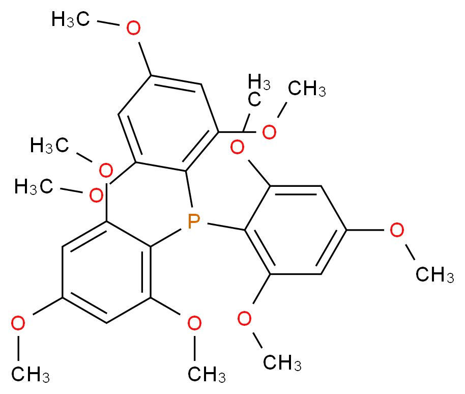 tris(2,4,6-trimethoxyphenyl)phosphane_分子结构_CAS_91608-15-0