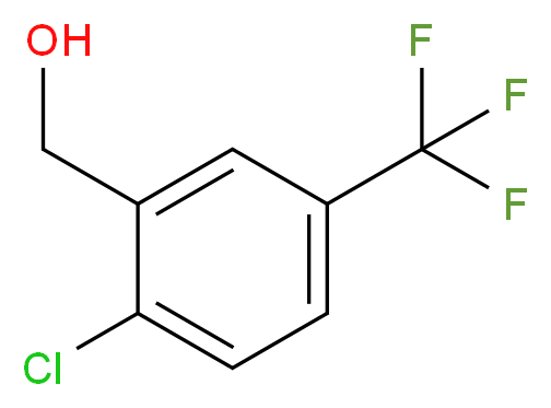 [2-chloro-5-(trifluoromethyl)phenyl]methanol_分子结构_CAS_64372-62-9