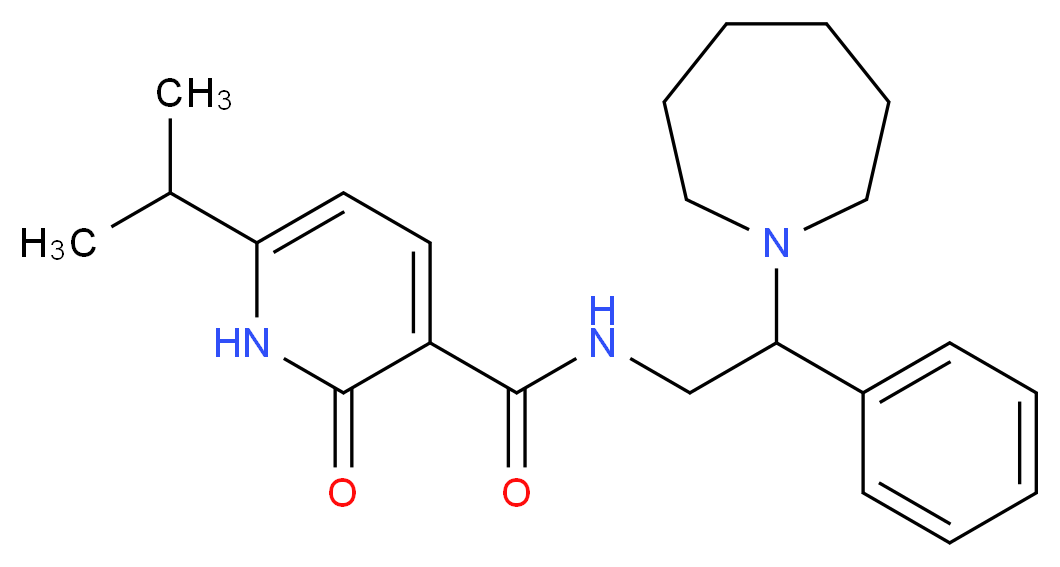 N-(2-azepan-1-yl-2-phenylethyl)-6-isopropyl-2-oxo-1,2-dihydropyridine-3-carboxamide_分子结构_CAS_)