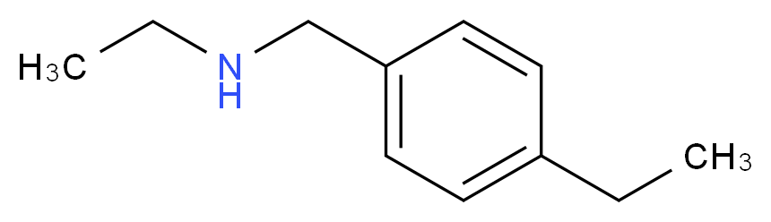 ethyl[(4-ethylphenyl)methyl]amine_分子结构_CAS_869941-67-3