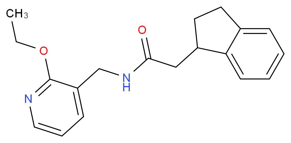 2-(2,3-dihydro-1H-inden-1-yl)-N-[(2-ethoxy-3-pyridinyl)methyl]acetamide_分子结构_CAS_)