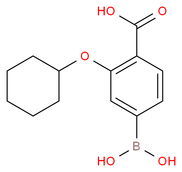 2-(cyclohexyloxy)-4-(dihydroxyboranyl)benzoic acid_分子结构_CAS_1045780-95-7