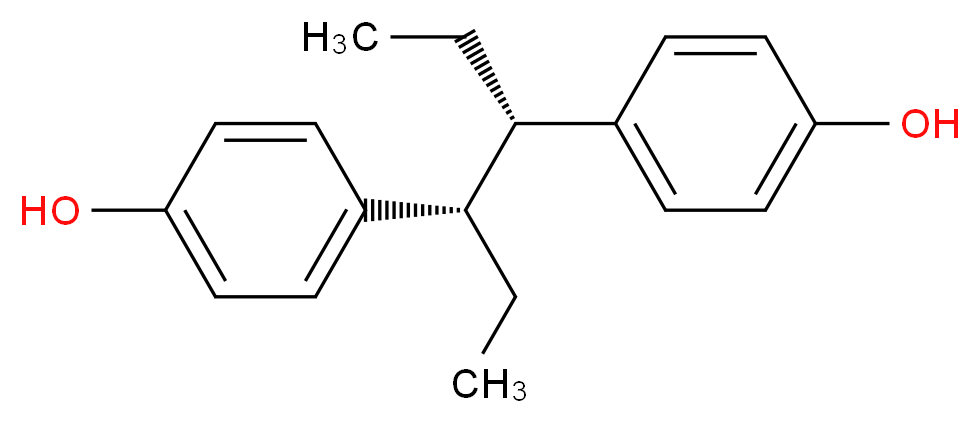 4-[(3S,4S)-4-(4-hydroxyphenyl)hexan-3-yl]phenol_分子结构_CAS_84-16-2