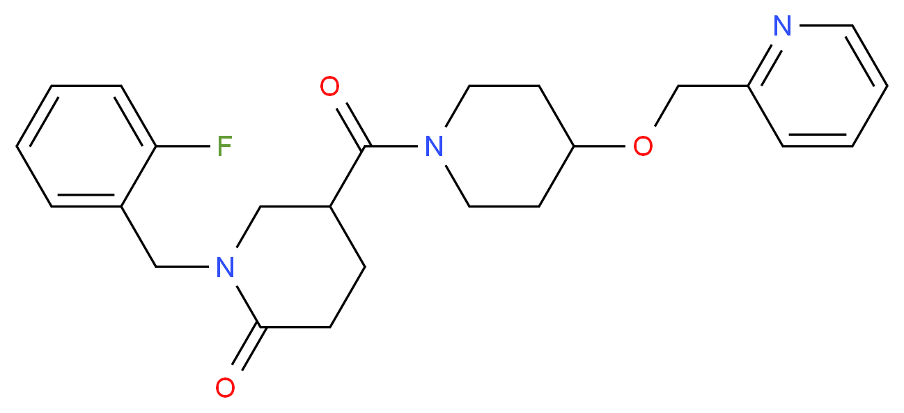 1-(2-fluorobenzyl)-5-{[4-(2-pyridinylmethoxy)-1-piperidinyl]carbonyl}-2-piperidinone_分子结构_CAS_)