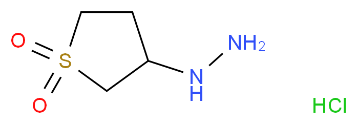 (1,1-dioxidotetrahydrothien-3-yl)hydrazine hydrochloride_分子结构_CAS_1004-15-5)