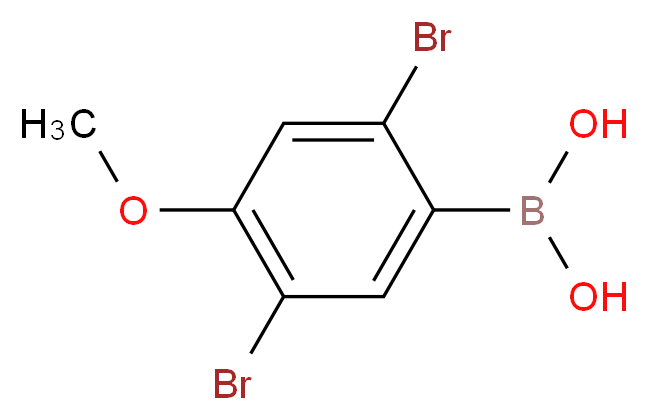 (2,5-Dibromo-4-methoxyphenyl)boronic acid_分子结构_CAS_1217501-37-5)