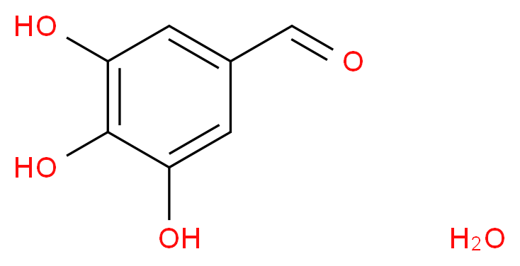 3,4,5-三羟基苯甲醛 一水合物_分子结构_CAS_207742-88-9)