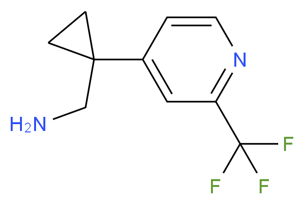 {1-[2-(trifluoromethyl)pyridin-4-yl]cyclopropyl}methanamine_分子结构_CAS_1060811-06-4