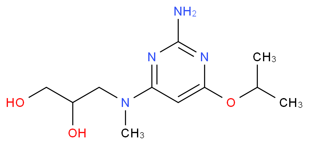 3-[(2-amino-6-isopropoxypyrimidin-4-yl)(methyl)amino]propane-1,2-diol_分子结构_CAS_)