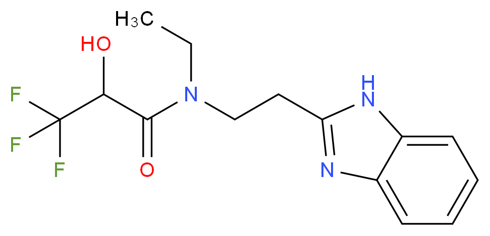 N-[2-(1H-benzimidazol-2-yl)ethyl]-N-ethyl-3,3,3-trifluoro-2-hydroxypropanamide_分子结构_CAS_)