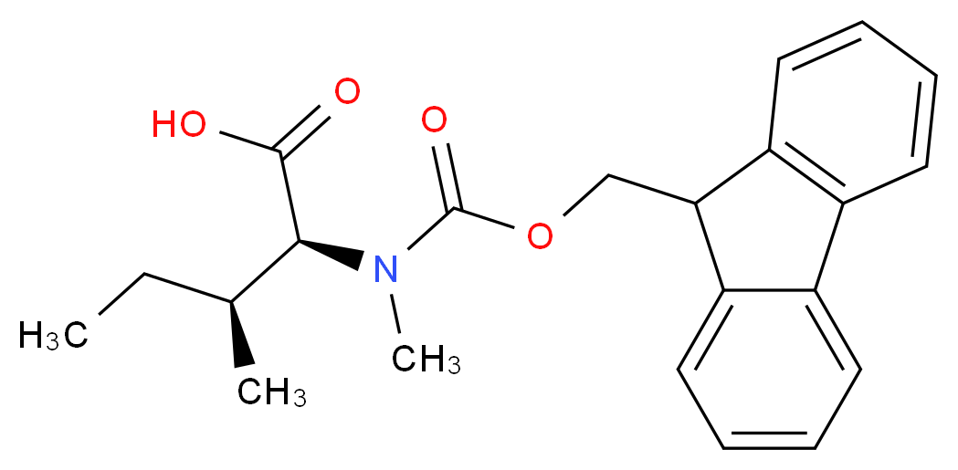 (2S,3S)-2-{[(9H-fluoren-9-ylmethoxy)carbonyl](methyl)amino}-3-methylpentanoic acid_分子结构_CAS_138775-22-1