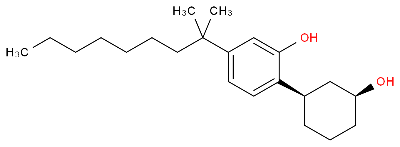 2-[(1R,3S)-3-hydroxycyclohexyl]-5-(2-methylnonan-2-yl)phenol_分子结构_CAS_70434-92-3