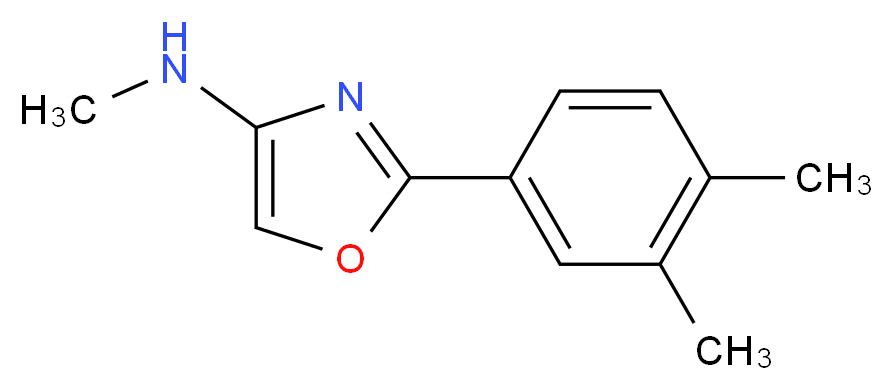 2-(3,4-dimethylphenyl)-N-methyl-1,3-oxazol-4-amine_分子结构_CAS_885273-38-1