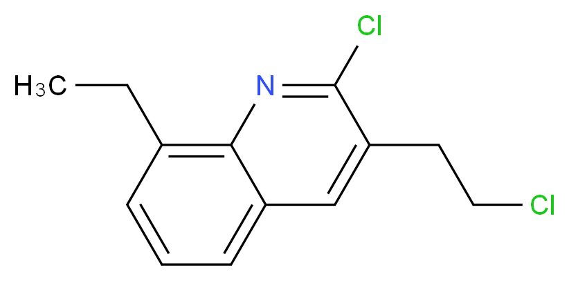 2-chloro-3-(2-chloroethyl)-8-ethylquinoline_分子结构_CAS_948294-57-3