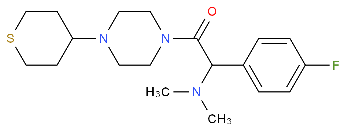 1-(4-fluorophenyl)-N,N-dimethyl-2-oxo-2-[4-(tetrahydro-2H-thiopyran-4-yl)-1-piperazinyl]ethanamine_分子结构_CAS_)