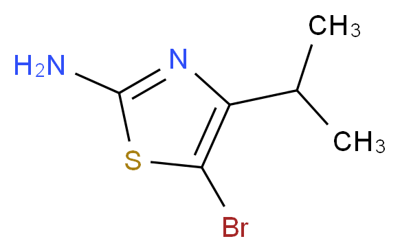 5-bromo-4-(propan-2-yl)-1,3-thiazol-2-amine_分子结构_CAS_1025700-49-5