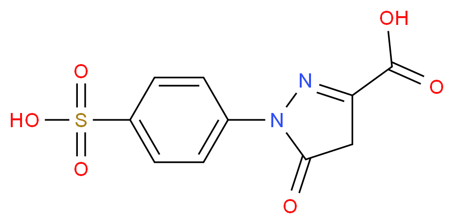 5-oxo-1-(4-sulfophenyl)-4,5-dihydro-1H-pyrazole-3-carboxylic acid_分子结构_CAS_118-47-8