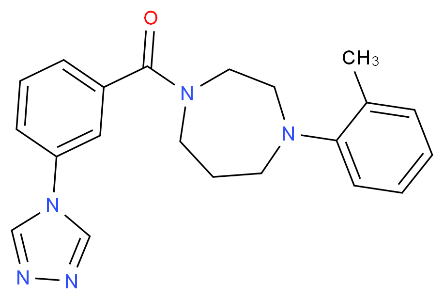 1-(2-methylphenyl)-4-[3-(4H-1,2,4-triazol-4-yl)benzoyl]-1,4-diazepane_分子结构_CAS_)