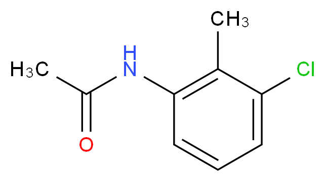 3′-氯-2′-甲基乙酰苯胺_分子结构_CAS_7463-35-6)