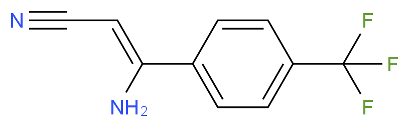 (2Z)-3-amino-3-[4-(trifluoromethyl)phenyl]prop-2-enenitrile_分子结构_CAS_71682-89-8