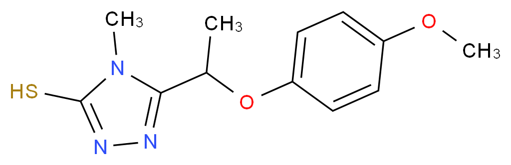 5-[1-(4-Methoxyphenoxy)ethyl]-4-methyl-4H-1,2,4-triazole-3-thiol_分子结构_CAS_669737-44-4)