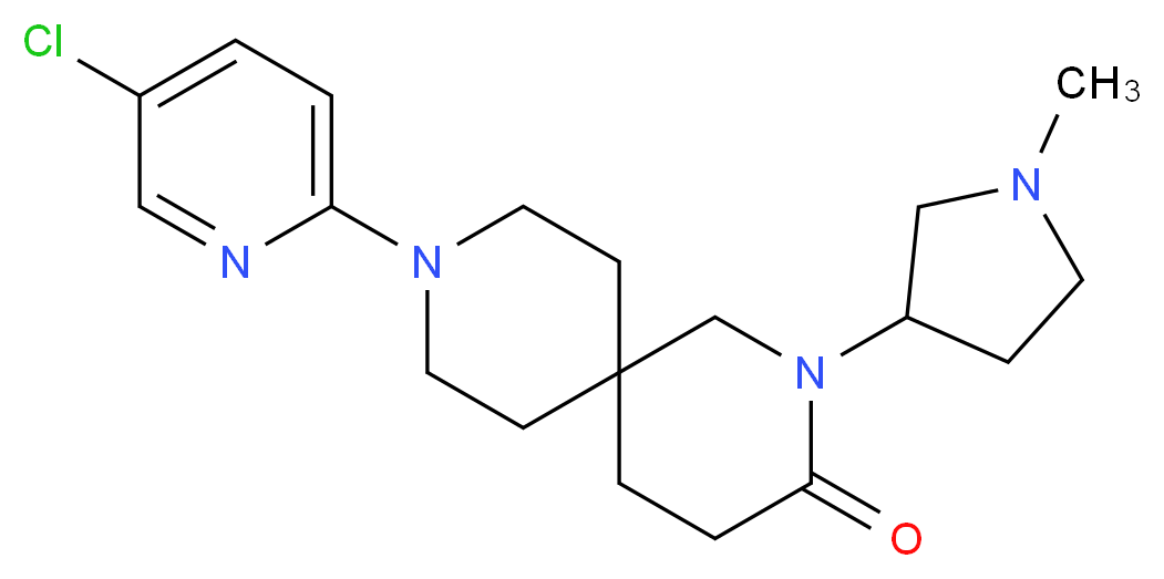 9-(5-chloropyridin-2-yl)-2-(1-methylpyrrolidin-3-yl)-2,9-diazaspiro[5.5]undecan-3-one_分子结构_CAS_)