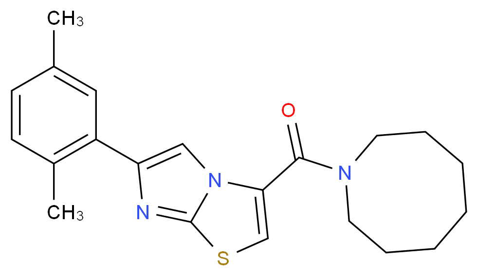 3-(1-azocanylcarbonyl)-6-(2,5-dimethylphenyl)imidazo[2,1-b][1,3]thiazole_分子结构_CAS_)