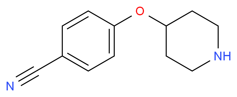 4-(4-哌啶氧基)苯腈_分子结构_CAS_224178-67-0)