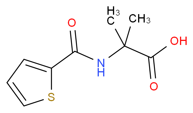 2-methyl-2-(thiophen-2-ylformamido)propanoic acid_分子结构_CAS_915922-56-4