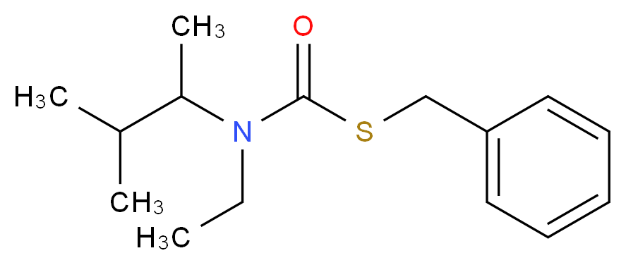 N-ethyl-N-(3-methylbutan-2-yl)(benzylsulfanyl)formamide_分子结构_CAS_85785-20-2