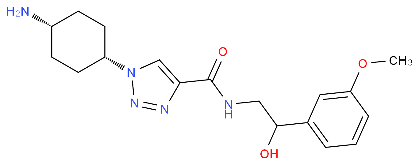 1-(cis-4-aminocyclohexyl)-N-[2-hydroxy-2-(3-methoxyphenyl)ethyl]-1H-1,2,3-triazole-4-carboxamide_分子结构_CAS_)