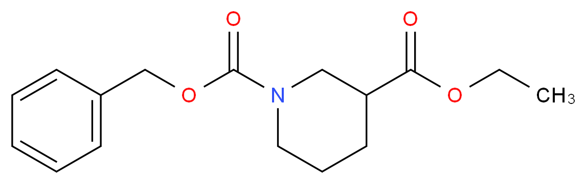 1-Benzyl 3-ethyl piperidine-1,3-dicarboxylate_分子结构_CAS_310454-53-6)